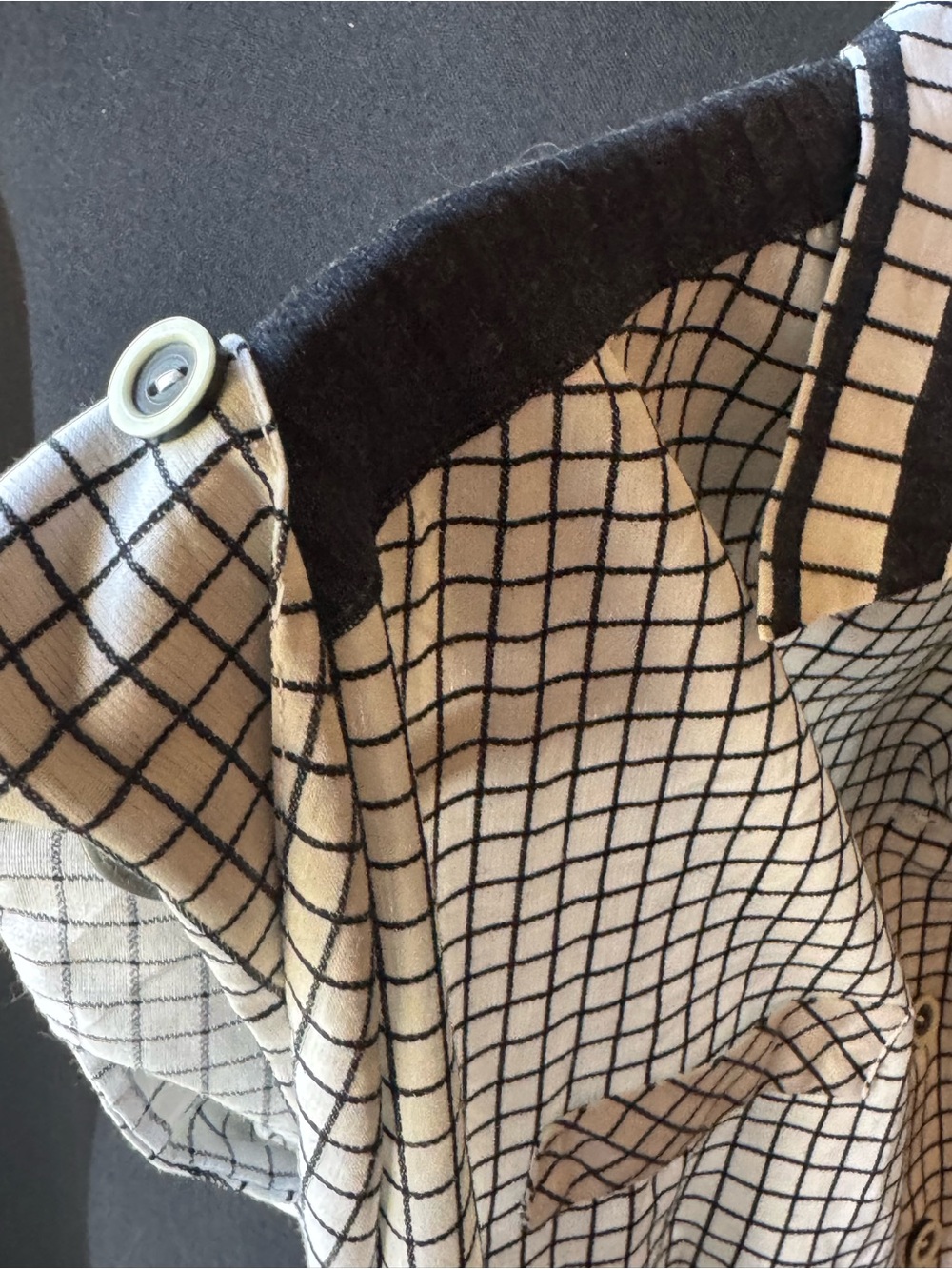 Handmade Classic Black & White Check Collared Day Dress - Picture 8 of 8